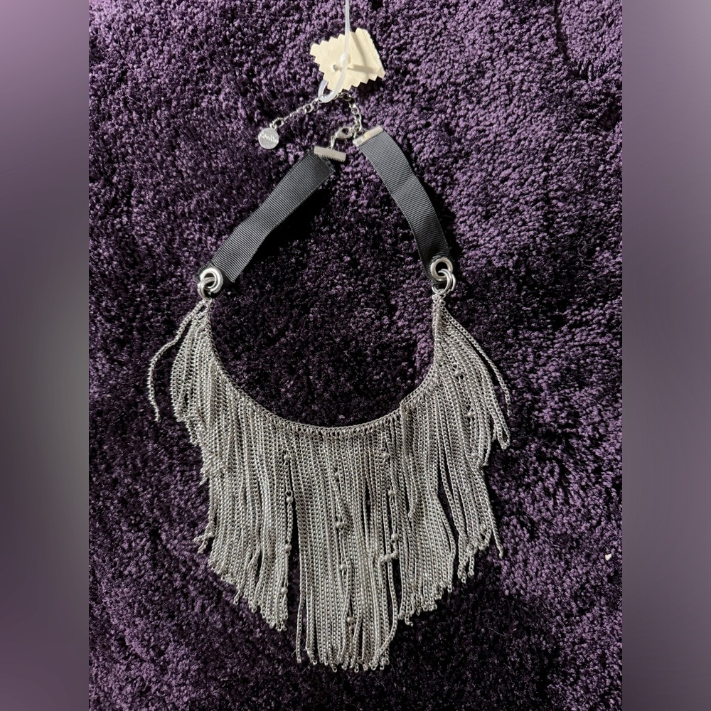 Calvin Klein Vintage Silver fringe Necklace